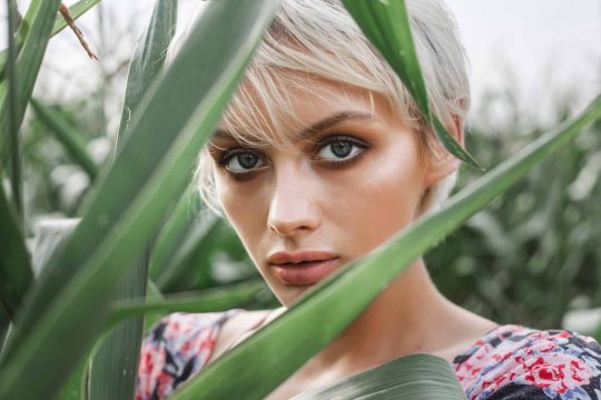 girl-between-green-leaves-in-a-corn-field-PYWBG9G.jpg